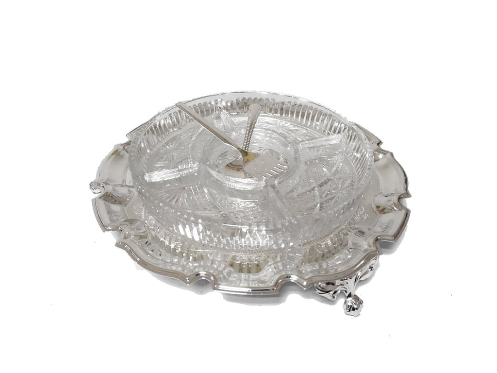 كوين آن طقم طبق صوص ومقبلات  ٢٣.٥ سم (٥ قطع) زجاج شفاف - 0-6201