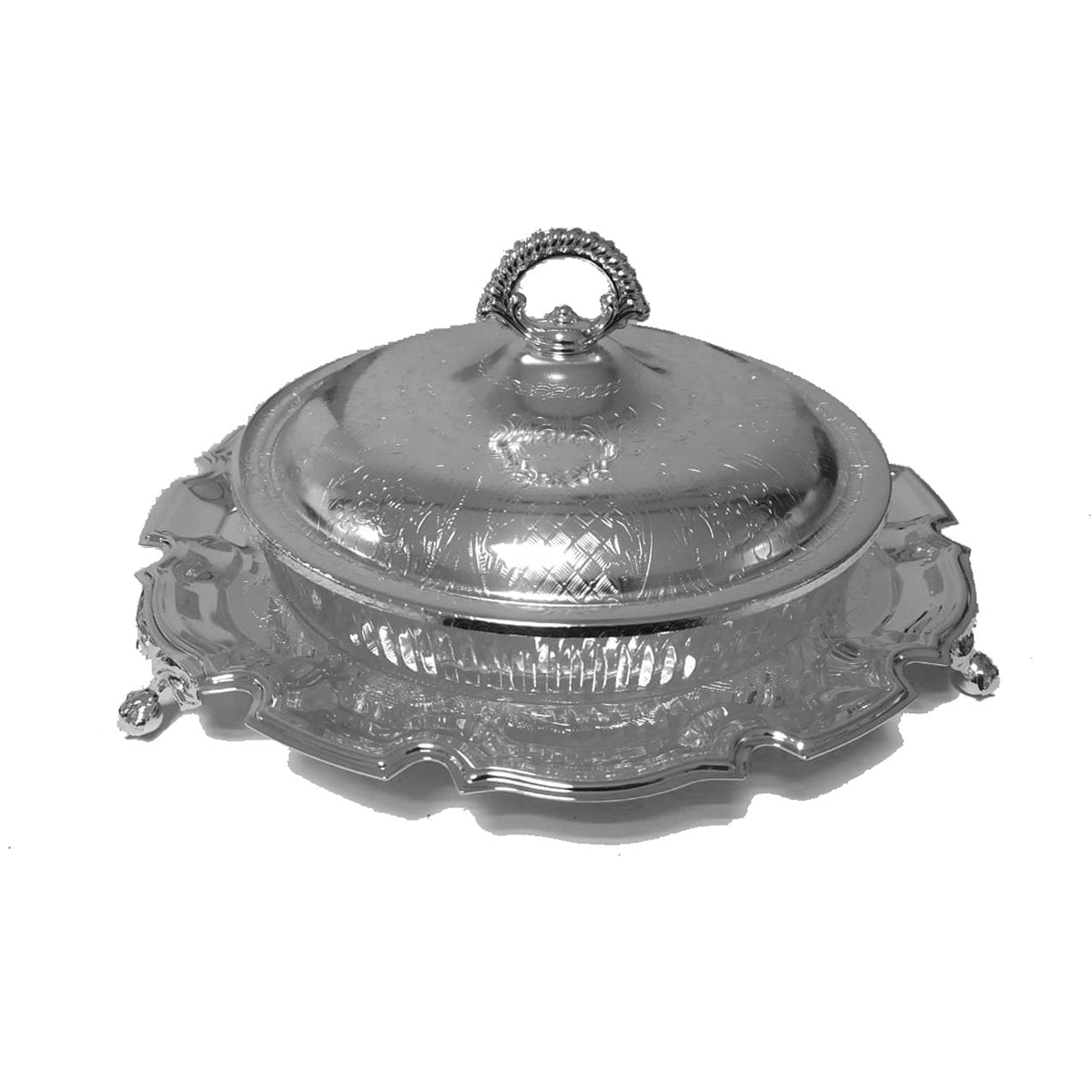 كوين آن طقم طبق صوص ومقبلات  ٢٣.٥ سم (٥ قطع) زجاج شفاف - 0-6201