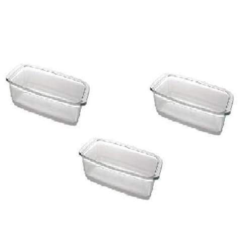 كوين آن طبق تقديم مستطيل مطلي فضة ثلاثي بشمع تدفئة (٣ غطاء + ٣ طاجن زجاجي) - 6283-0 Queen Anne Queen Anne