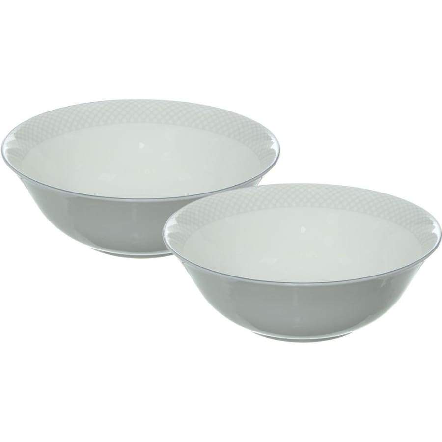 مايلر هانز بون شينا طقم بولة سلطة ٢ قطعة (٢ بولة ٢٤ سم) أبيض - 109SBOWL240 Mailer Hanz Mailer Hanz