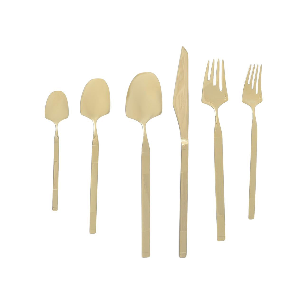 بليو أونكس طقم شوك وملاعق 75 قطعة استانلس استيل 18/10 ذهبي مط - 5604413010807