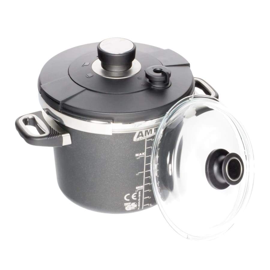 أيه-أم-تى حلة ضغط كاست ألومنيوم ٢٤ سم (٦،٥ لتر) أسود - 2424SK_SET AMT AMT