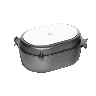 أيه-أم-تى حلة كاست ألومنيوم بغطاء طاجن ٢ قطعة (٣٢ * ٢٢ سم) أسود - 3222/63222