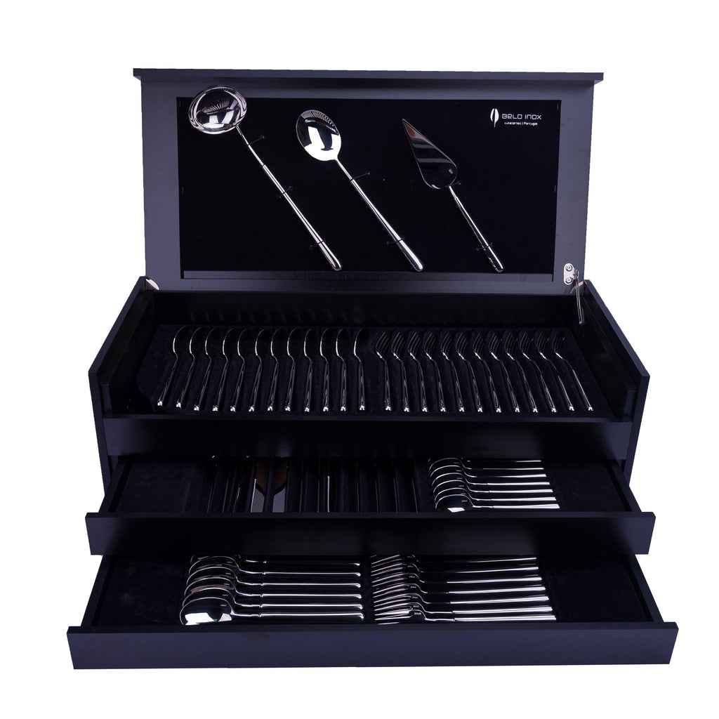 بليو أونكس طقم شوك وملاعق 75 قطعة استانلس استيل 18/10 فضي - 5604413022311