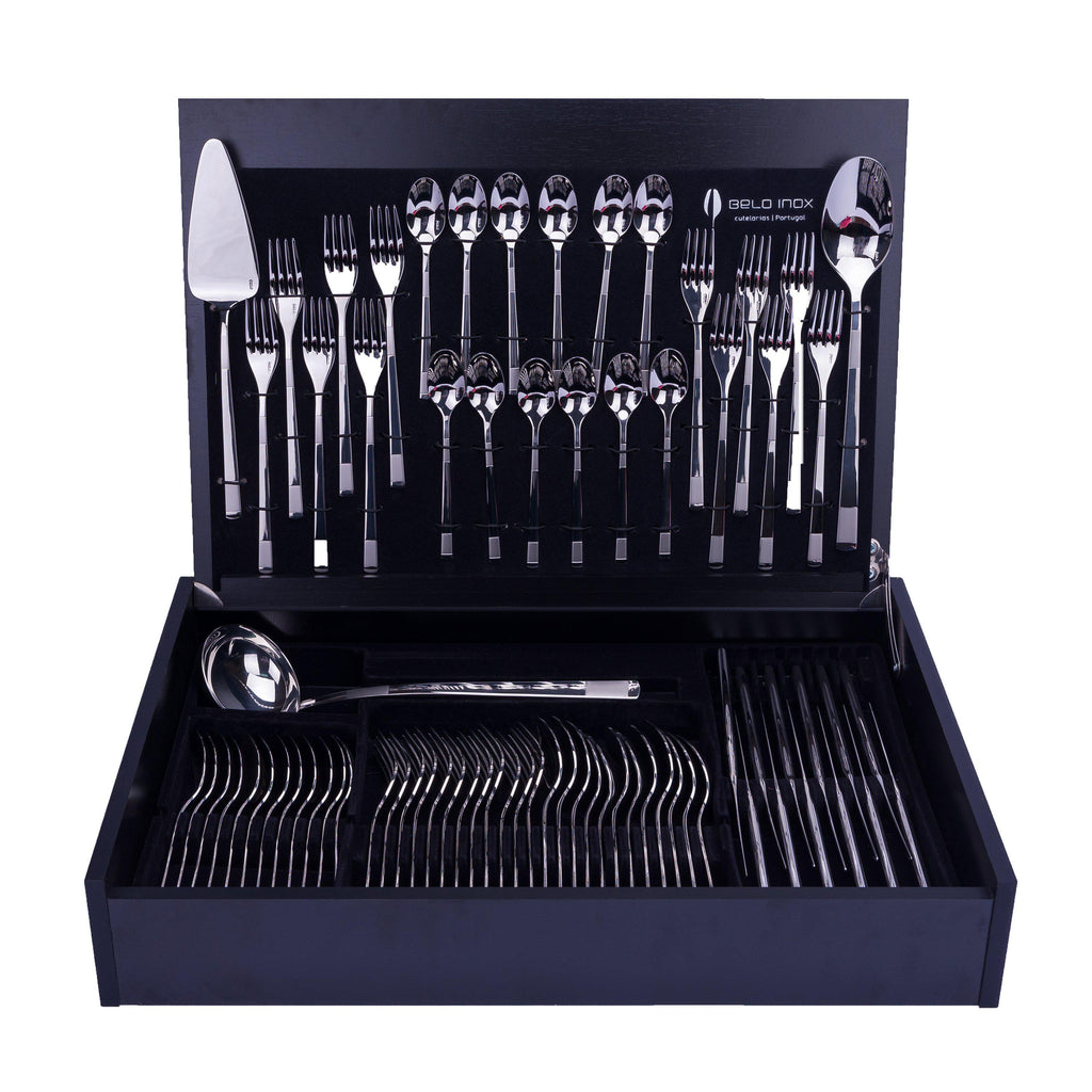 بليو أونكس طقم شوك وملاعق 75 قطعة استانلس استيل 18/10 فضي - 5604413029006