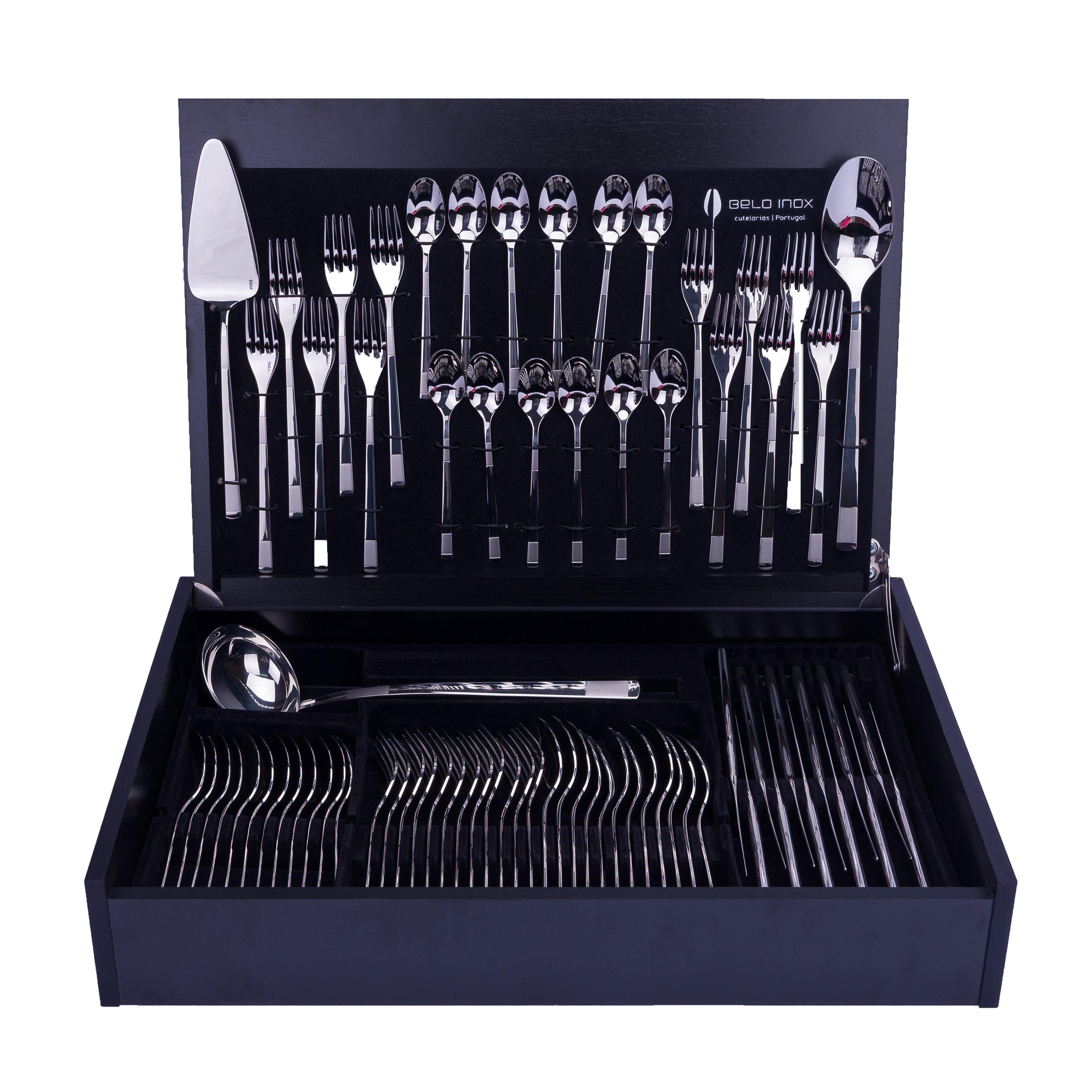 بليو أونكس طقم شوك وملاعق 75 قطعة استانلس استيل 18/10 فضي - 5604413029006