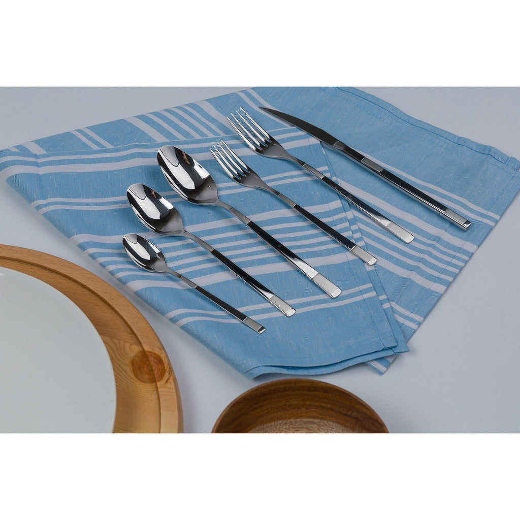 بليو أونكس طقم شوك وملاعق 75 قطعة استانلس استيل 18/10 فضي - 5604413029006