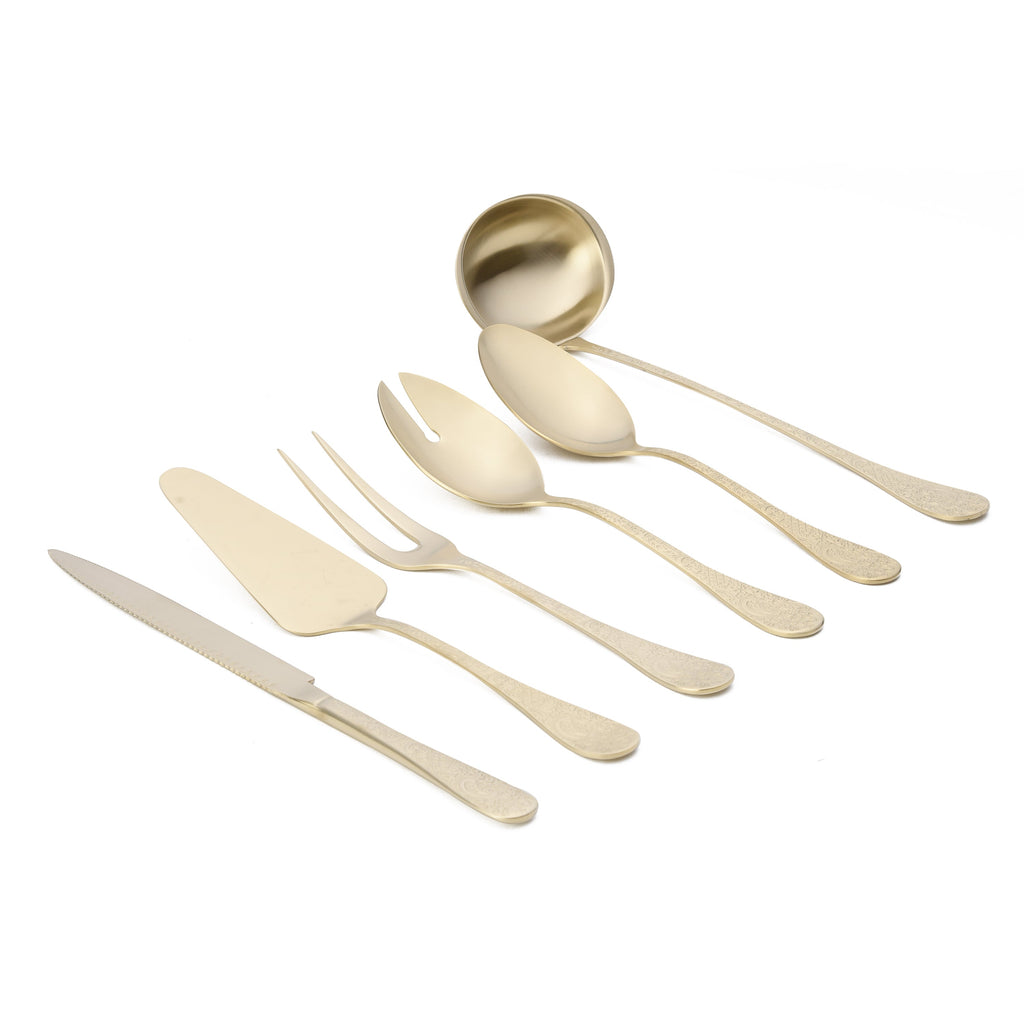 هيردمار بتي طقم توزيع 6 قطع استانلس ستيل شامبين  ماط - 44307974