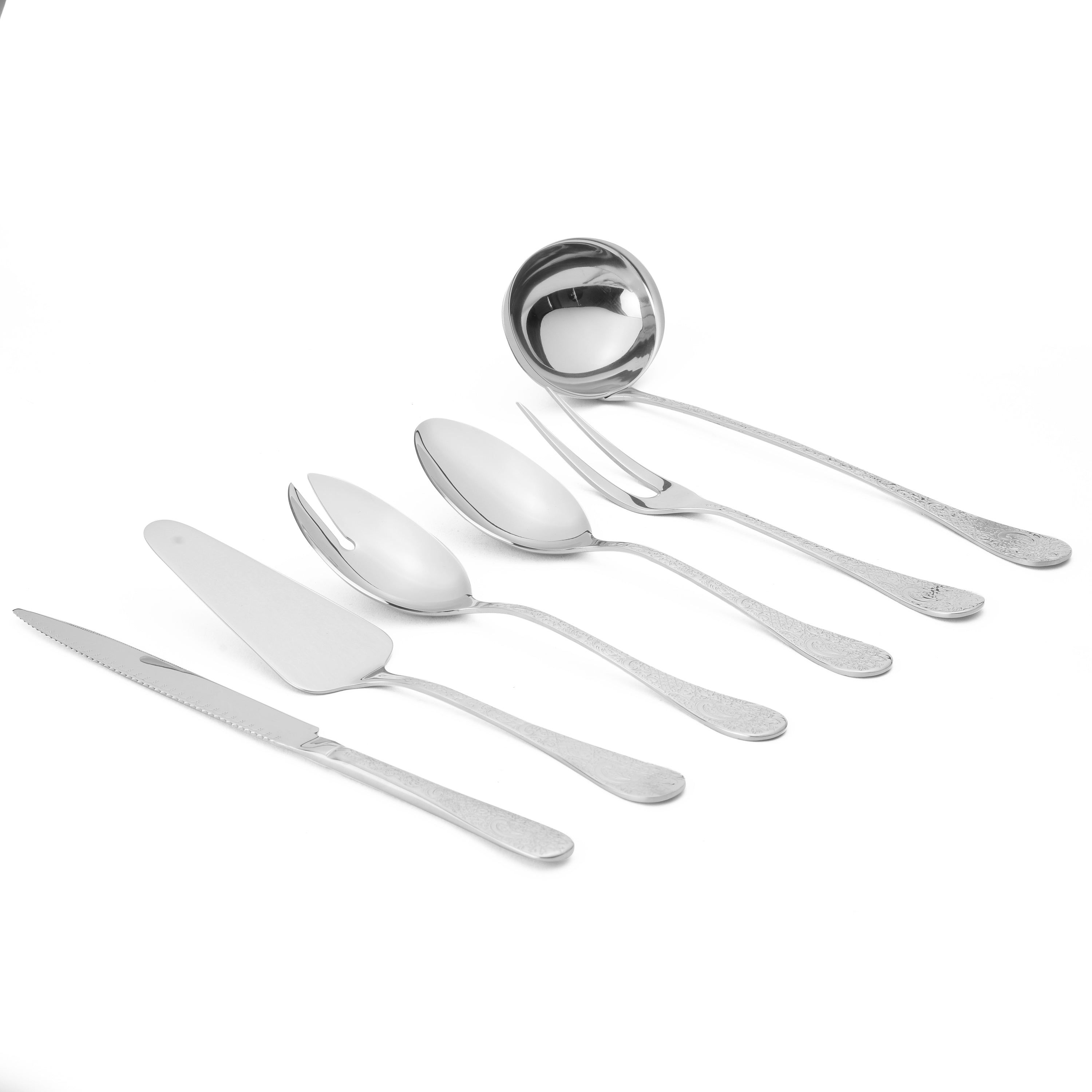 هيردمار بتي طقم توزيع 6 قطع استانلس ستيل فضي ماط - 44425104