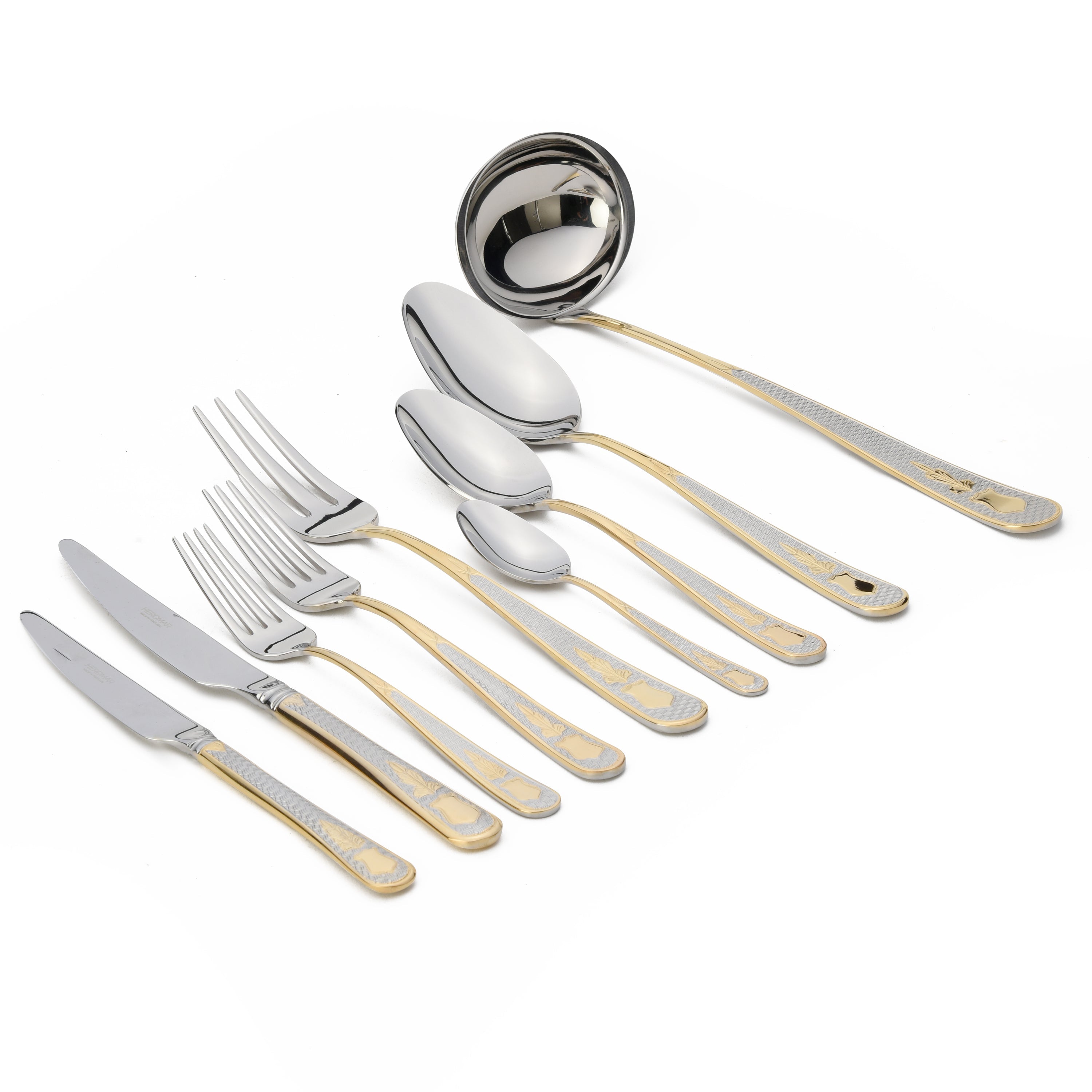 هيردمار جويل طقم شوك ومعالق 75 قطعة استانلس ستيل 18/10 ذهبي - 44657406