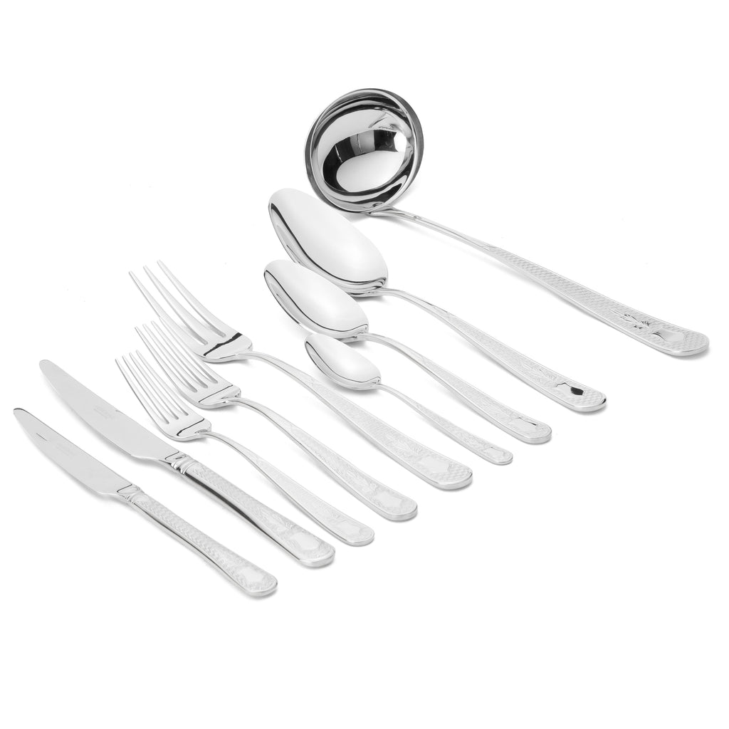 هيردمار جويل طقم شوك ومعالق 75 قطعة استانلس ستيل 18/10 فضي ماط - 4664459