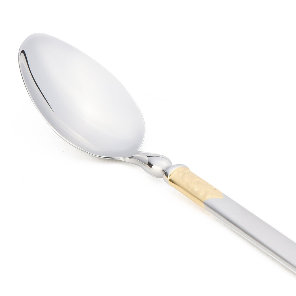 هيردمار طقم توزيع 6 قطع استانلس ستيل فضي و ذهبي ماط - 44781897