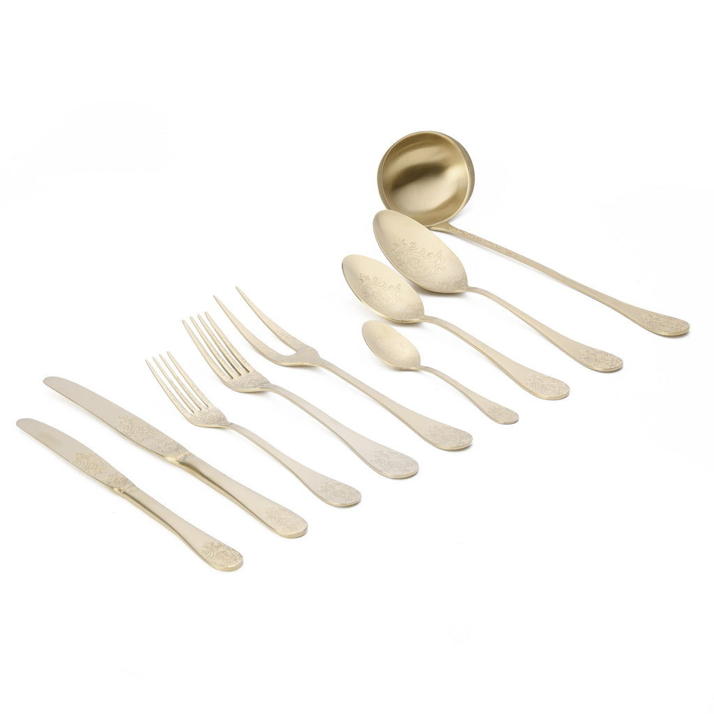 هيردمار بومبادور طقم شوك ومعالق 75 قطعة استانلس ستيل 18/10 شامبين ماط - 44899011