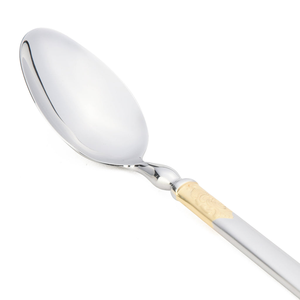 هيردمار طقم شوك ومعالق 75 قطعة استانلس ستيل 18/10 ذهبي و فضي ماط  - 44906047