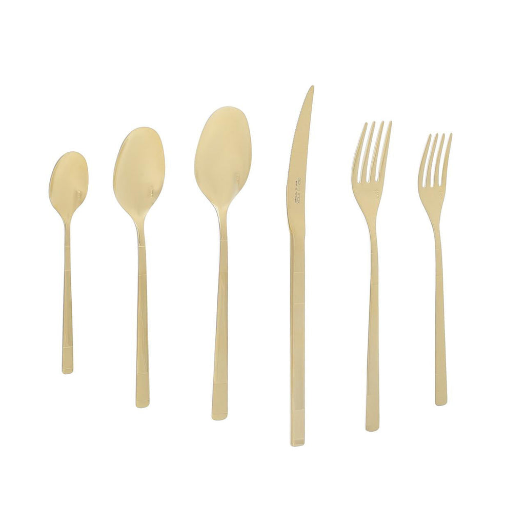 بليو أونكس طقم شوك وملاعق 75 قطعة استانلس استيل 18/10 ذهبى مط- 5604413058785