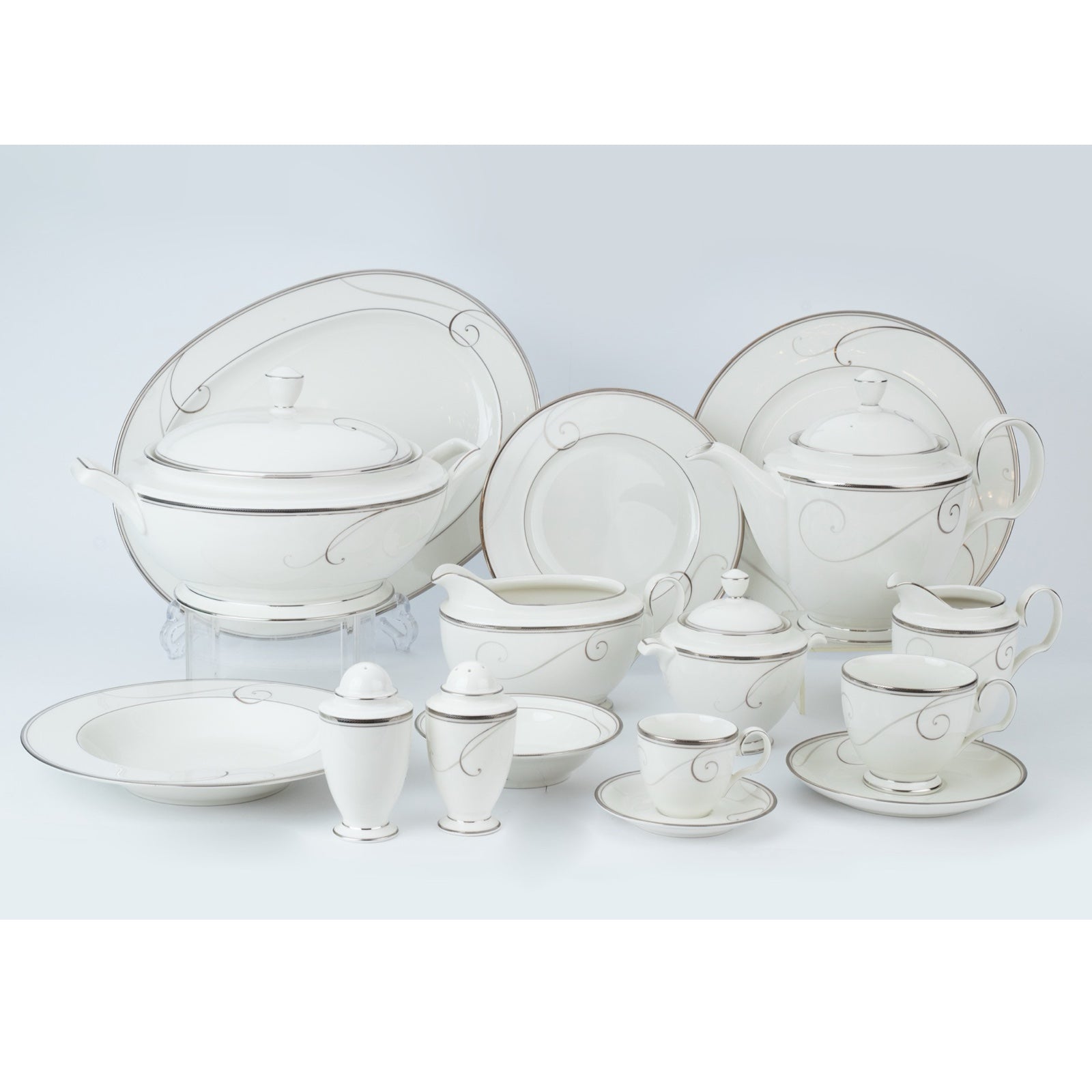 نوريتاكي طقم سفرة بورسلين 112 قطعة ابيض وذهبي - 9317E