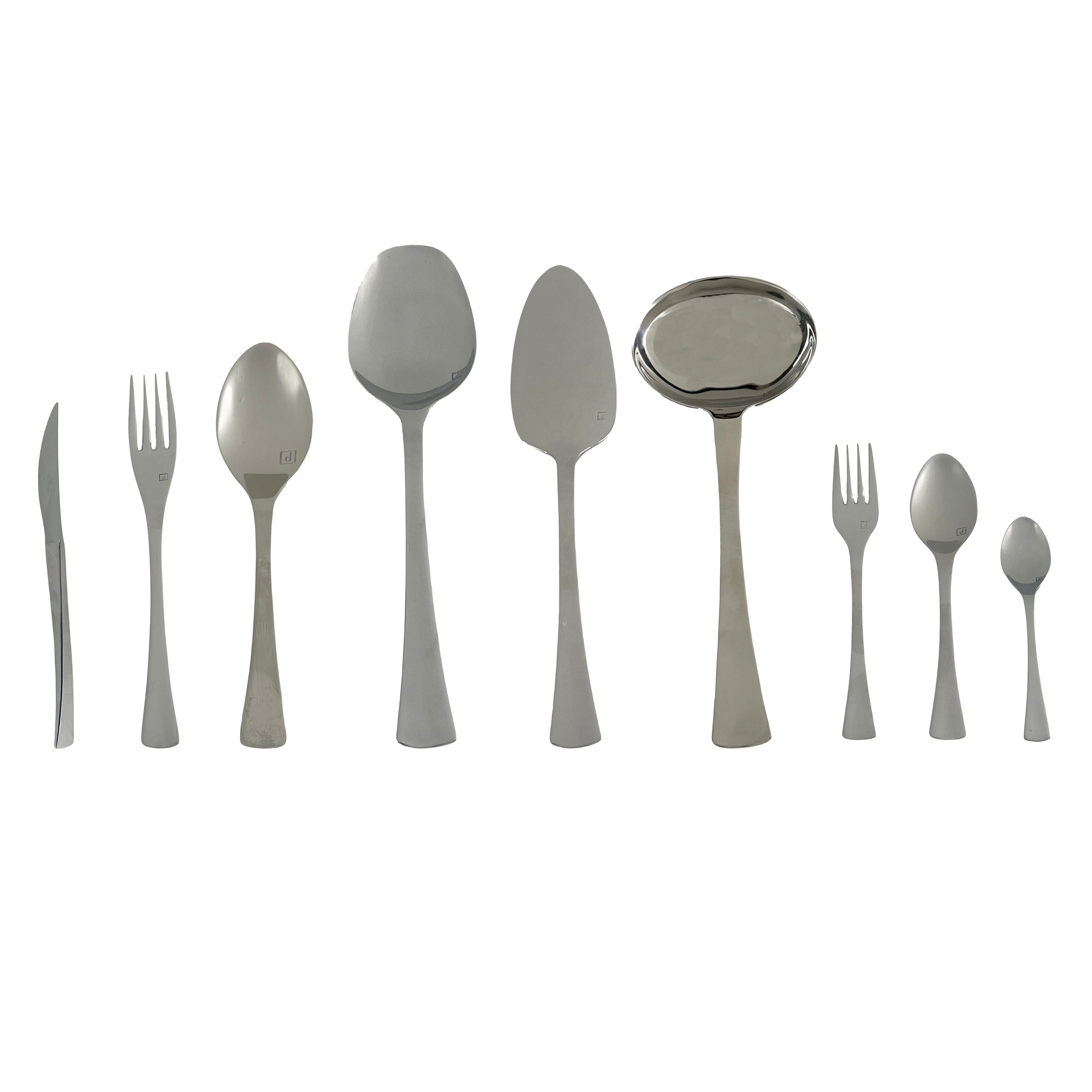 دالبر آرك طقم شوك ومعالق 75 قطعة استانلس ستيل 18/10 فضي - AMH75