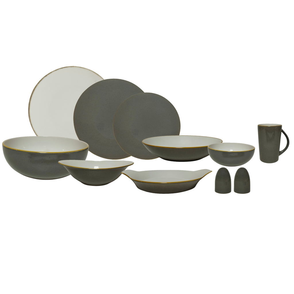 رويال ألفريدو طقم عشاء بورسلين 36 قطعة رمادى-ART-G