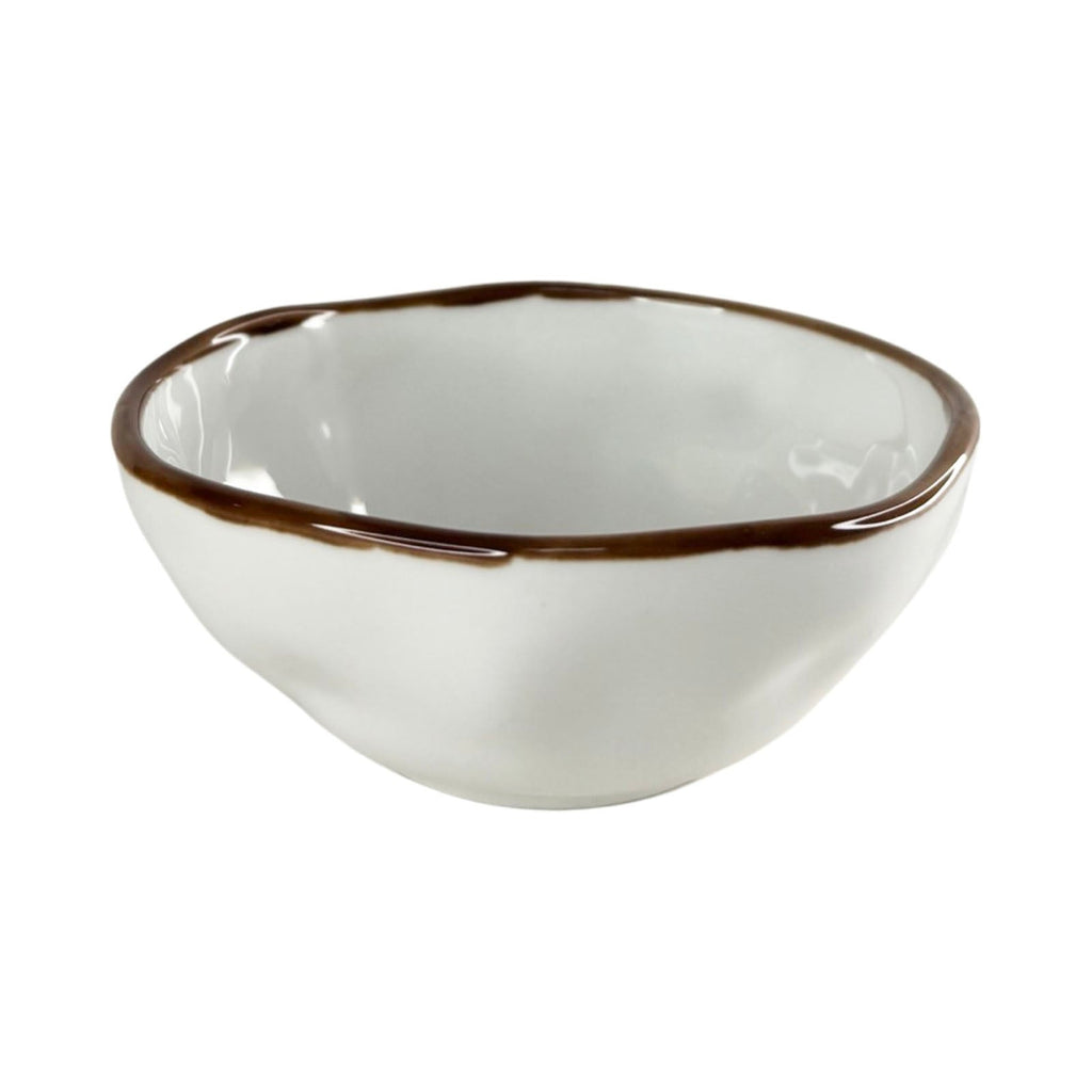 رويال ألفريدو طقم عشاء بورسلين 36 قطعة أبيض بخط بني - ORGANIC SHINY