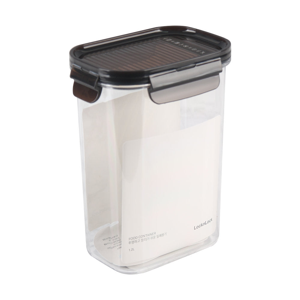 لوك اند لوك علبة بلاستيك مستطيلة (١.٢ لتر) بني غامق - LBF403