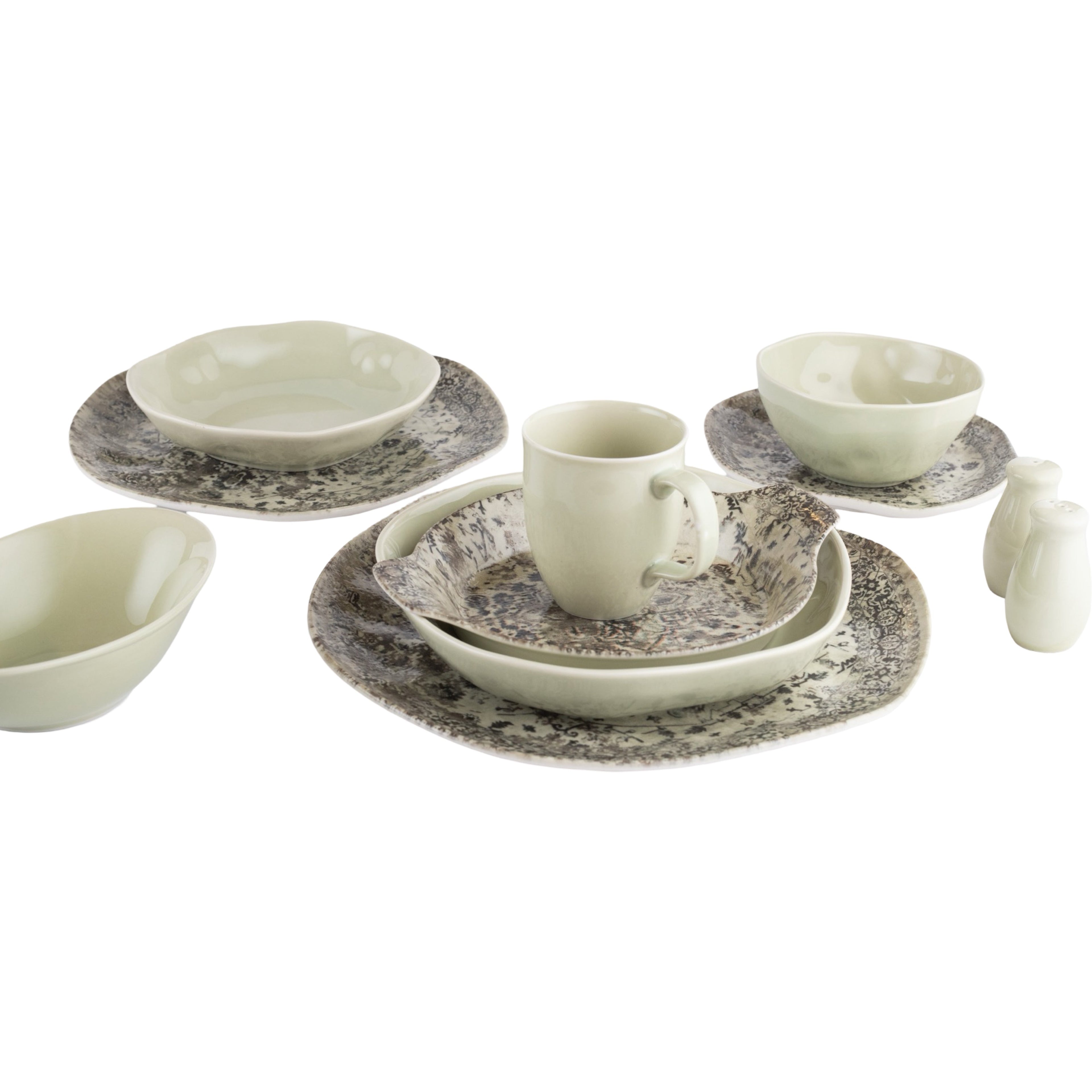 رويال ألفريدو طقم عشاء بورسلين 36 قطعة ديجيتال  ابيض  - OR-06