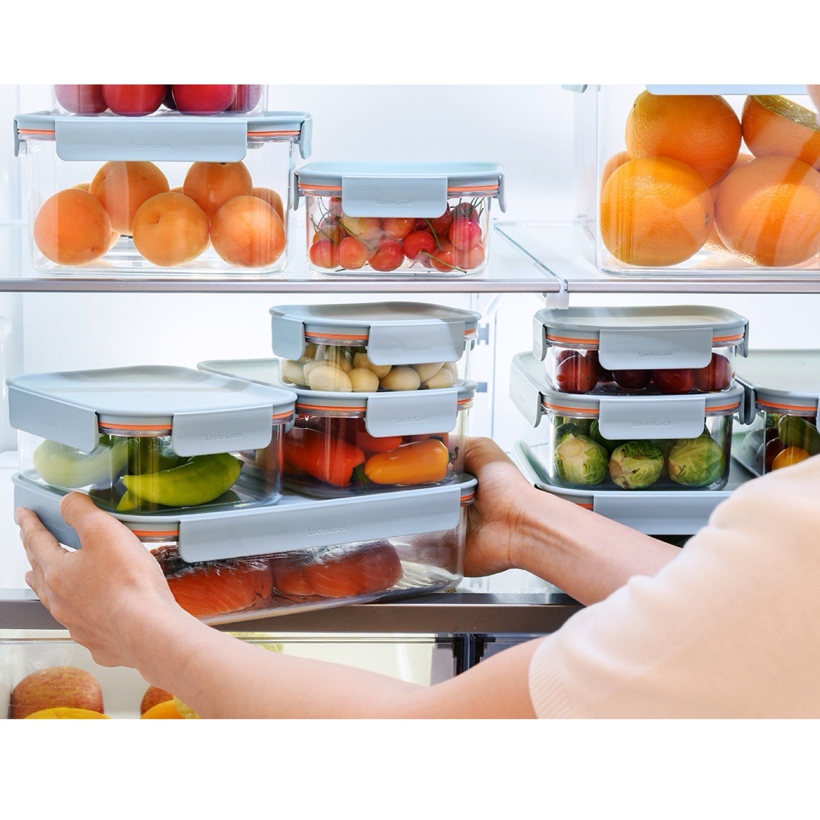 لوك اند لوك علبة مستطيل (910 مل) بلاستيك مينت - LBF404RM