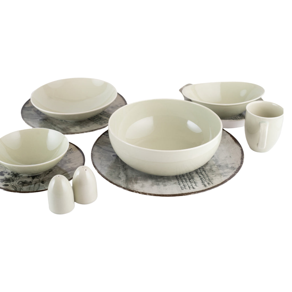 رويال ألفريدو طقم عشاء بورسلين 36 قطعة ديجيتال ابيض - CP -04