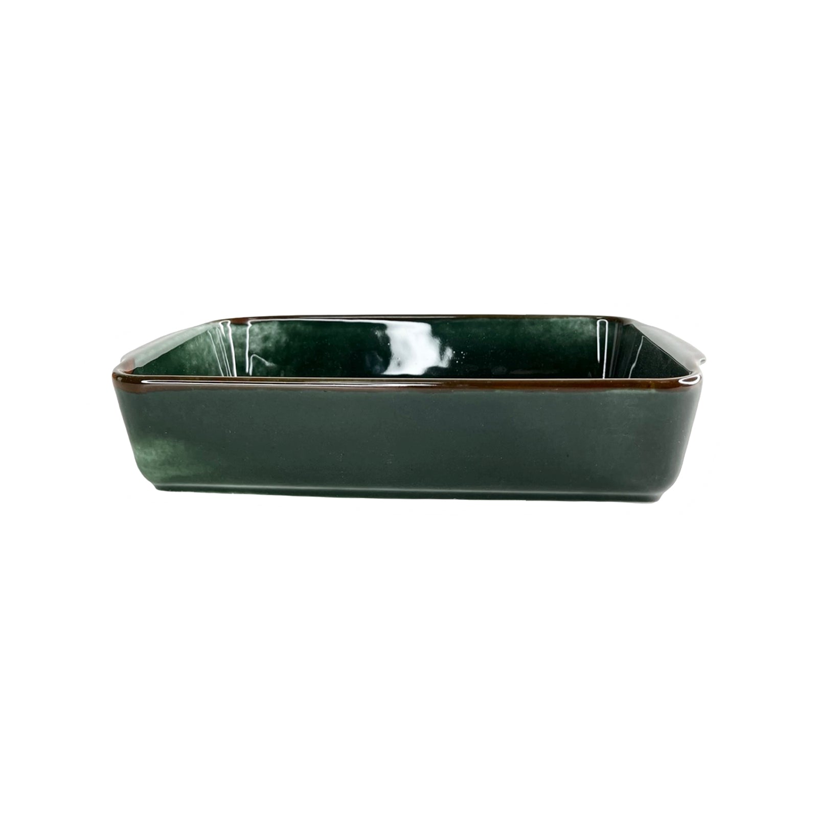 رويال ألفريدو طاجن فرن مستطيل بيد وسط بورسلين زيتى غامق- RE-DA-OI-M