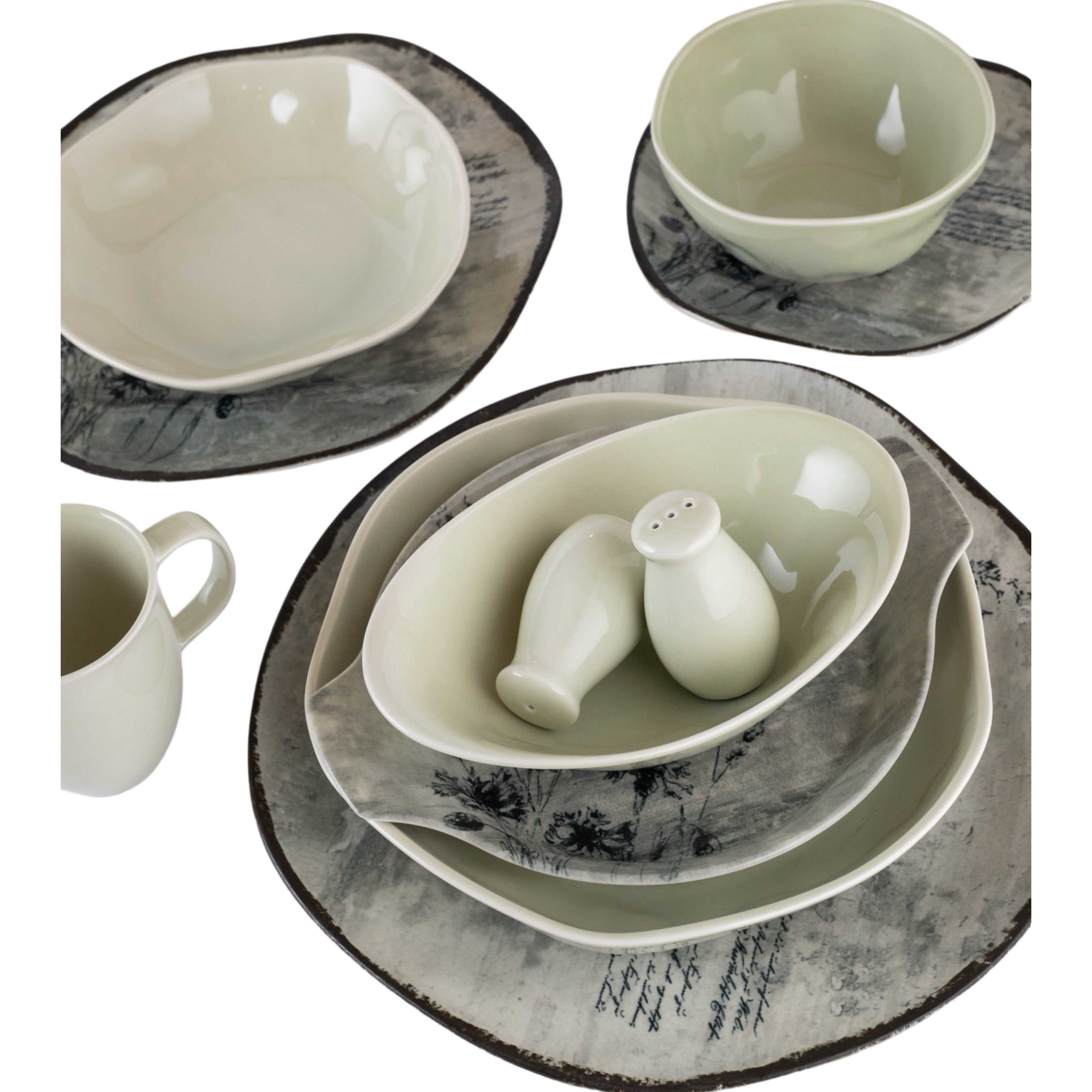 رويال ألفريدو طقم عشاء بورسلين 36 قطعة ديجيتال  ابيض  - OR -04