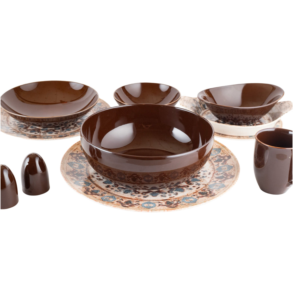 رويال ألفريدو طقم عشاء بورسلين 36 قطعة ديجيتال بنى - CP -07