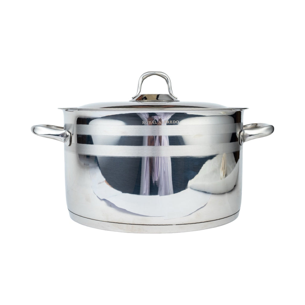 رويال ألفريدو طقم حلل 22 قطعة استانلس ستيل فضي - R2498