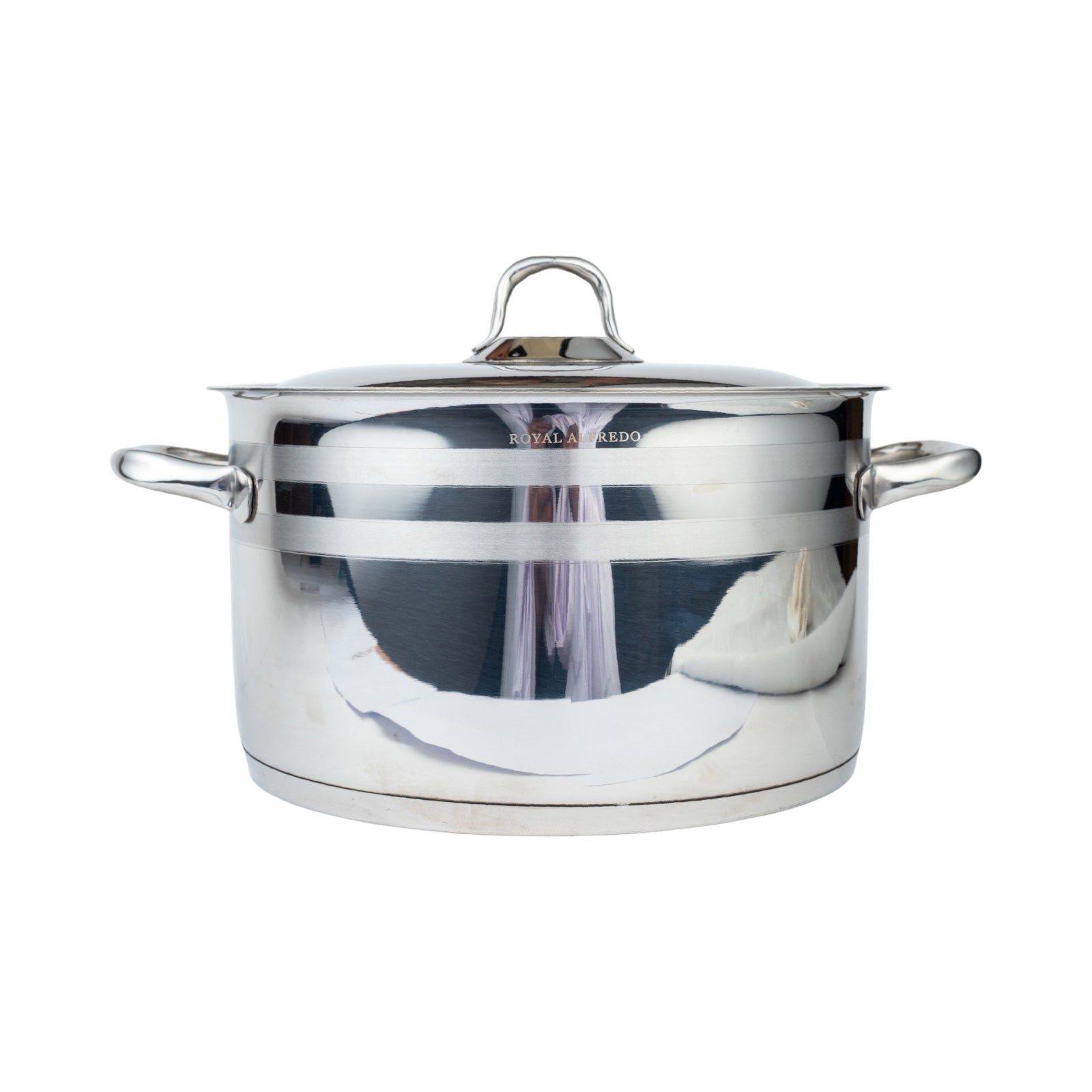 رويال ألفريدو طقم حلل 22 قطعة استانلس ستيل فضي - R2498