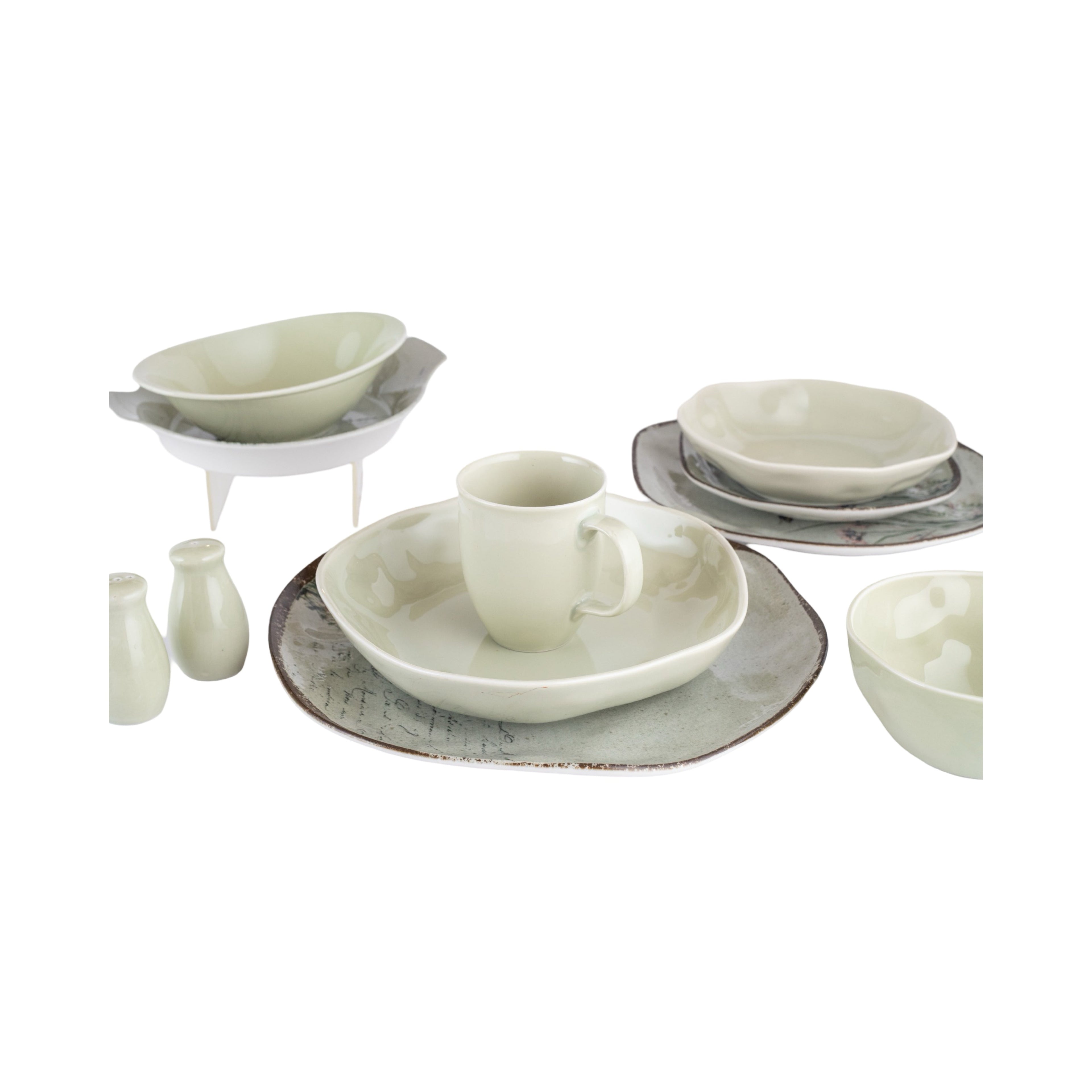 رويال ألفريدو طقم عشاء بورسلين 36 قطعة ديجيتال  ابيض  - OR -04