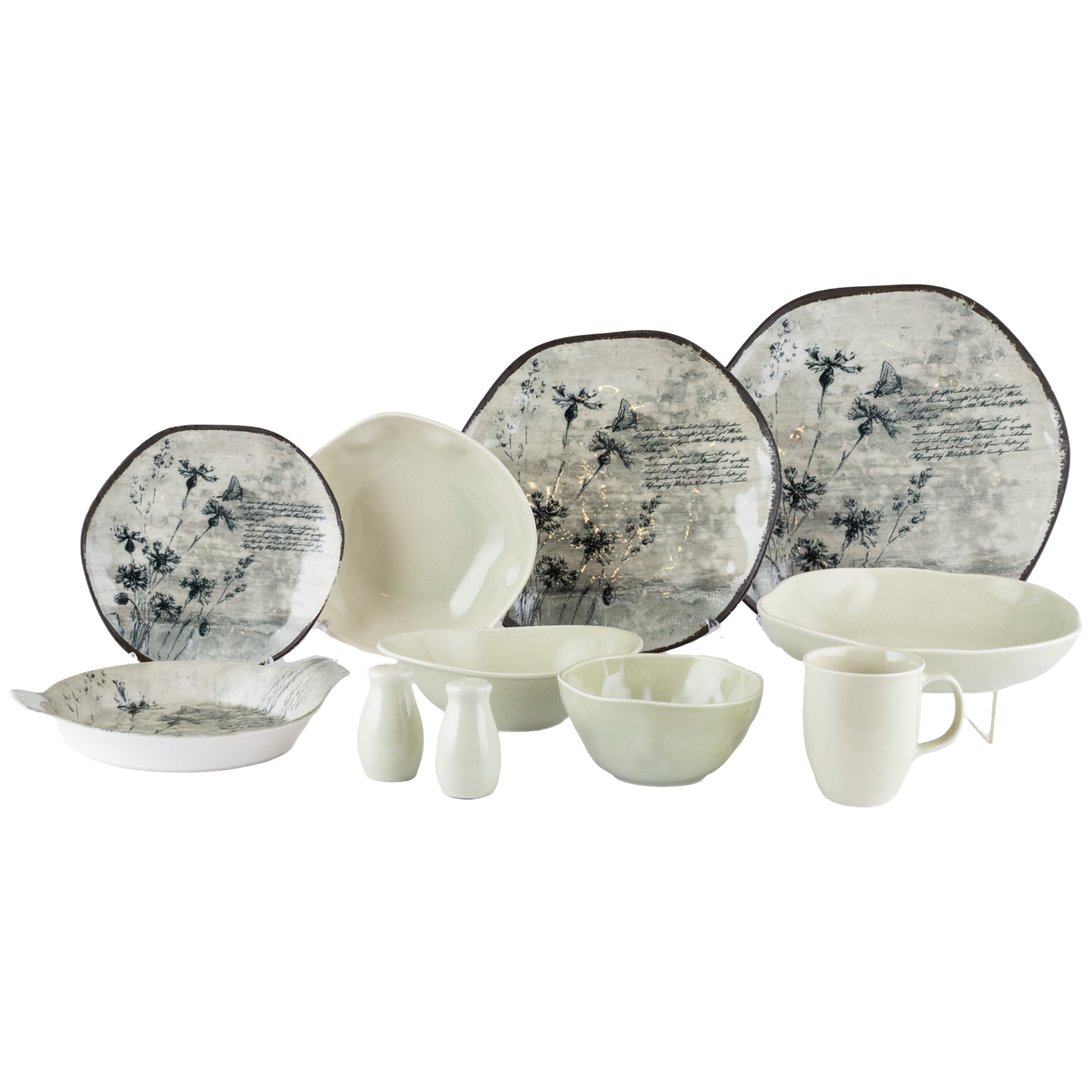 رويال ألفريدو طقم عشاء بورسلين 36 قطعة ديجيتال  ابيض  - OR -04