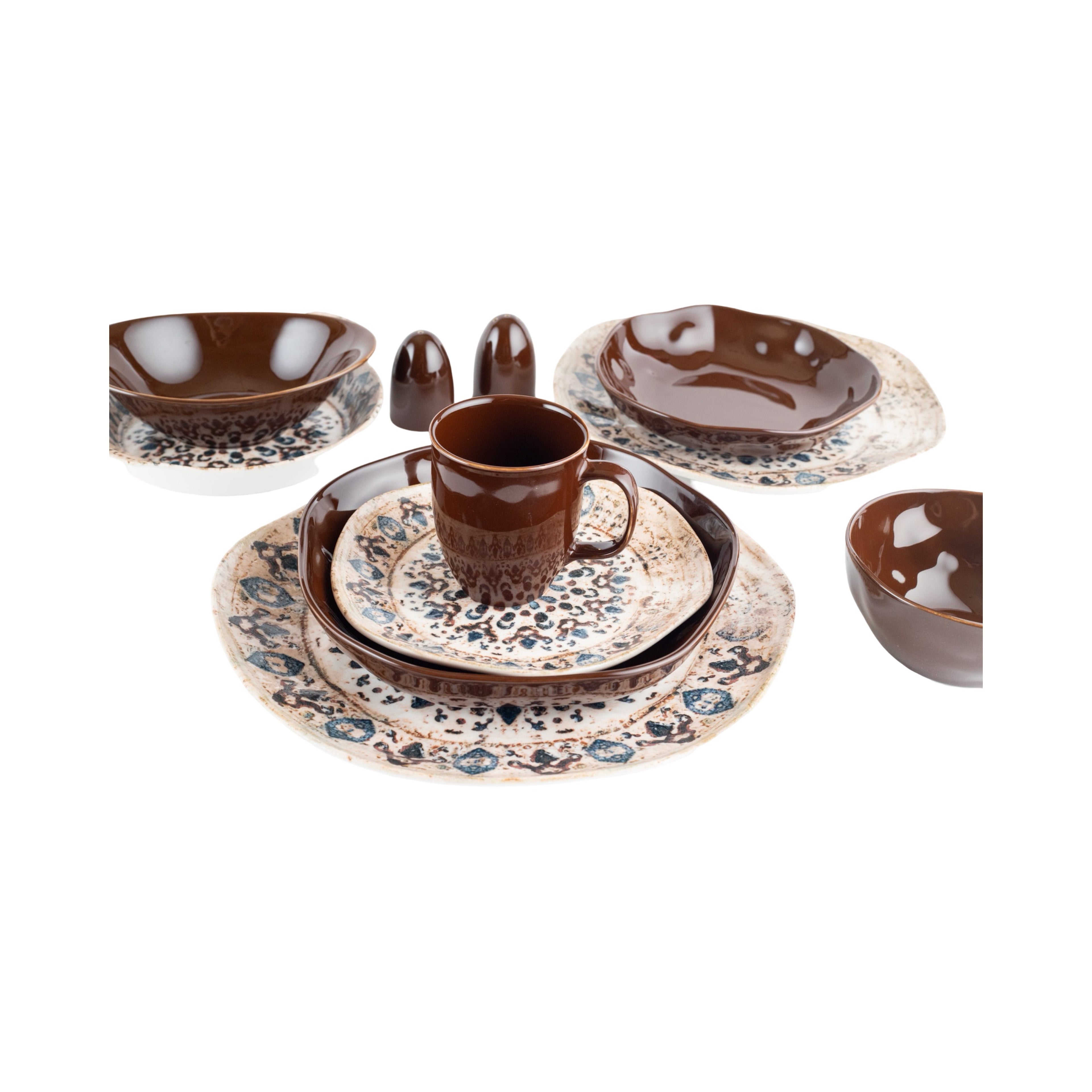 رويال ألفريدو طقم عشاء بورسلين 36 قطعة ديجيتال بنى - OR-07