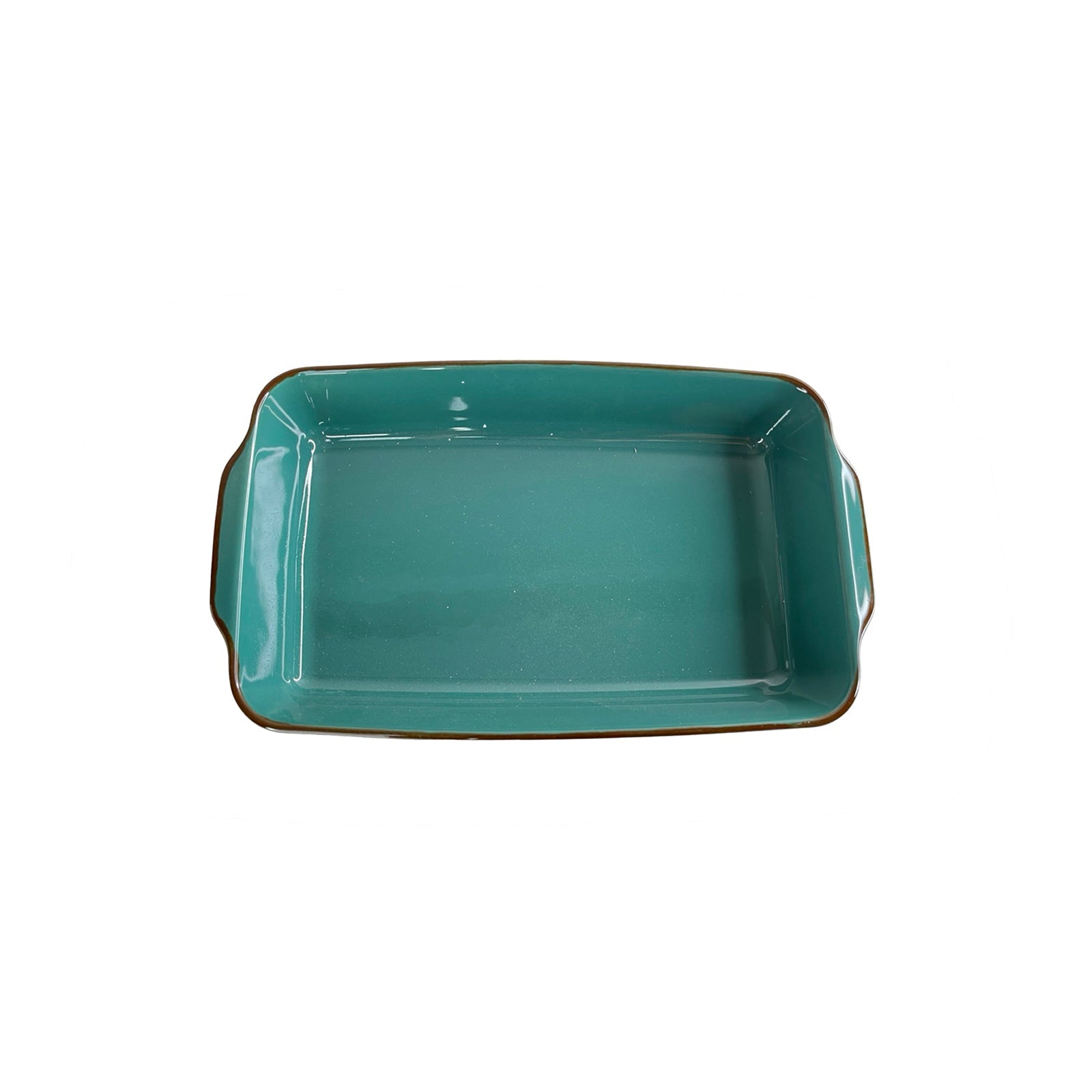 رويال ألفريدو طاجن فرن مستطيل بيد صغير بورسلين تركواز  - RE-DR-OI-SM