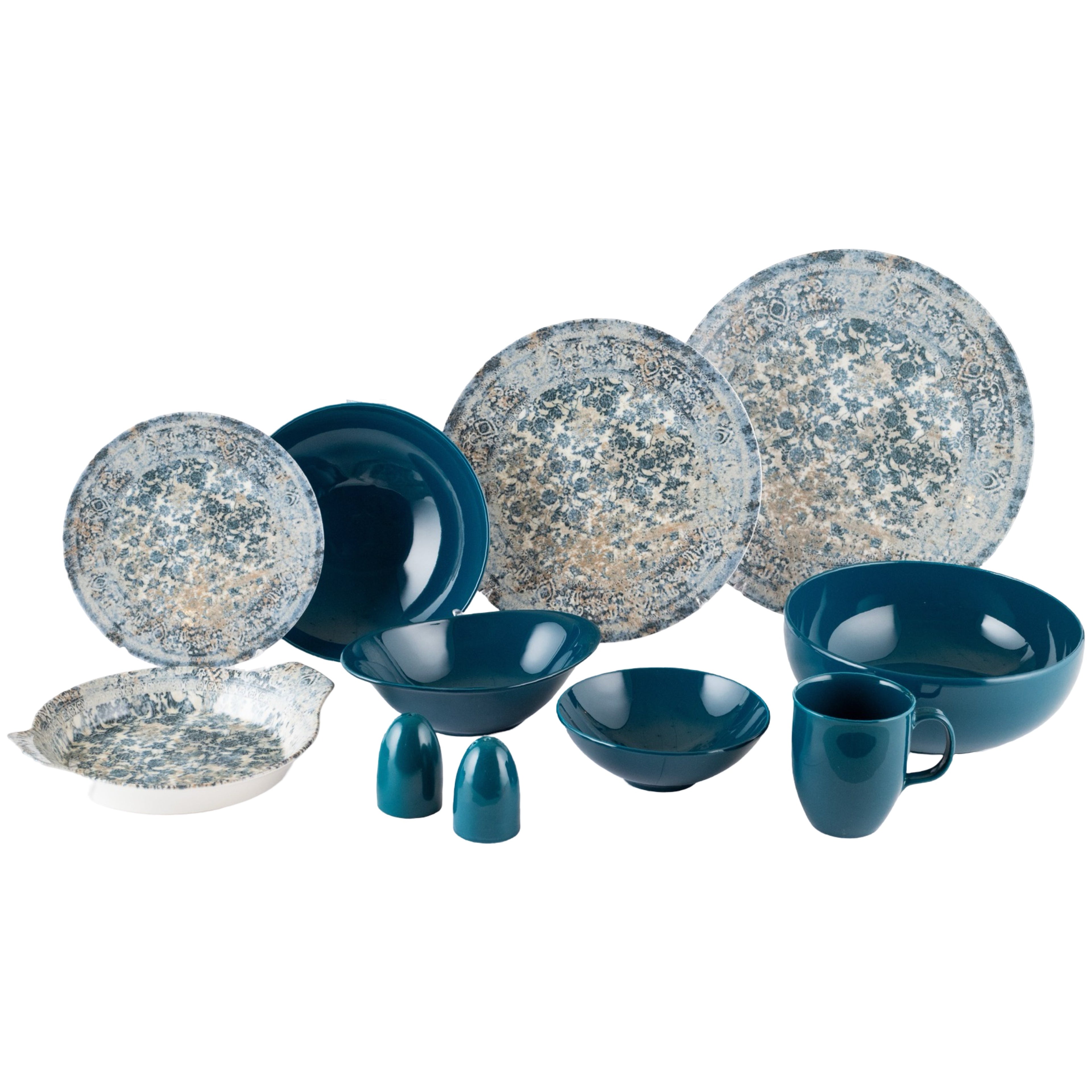 رويال ألفريدو طقم عشاء بورسلين 36 قطعة ديجيتال ازرق  - CP -03