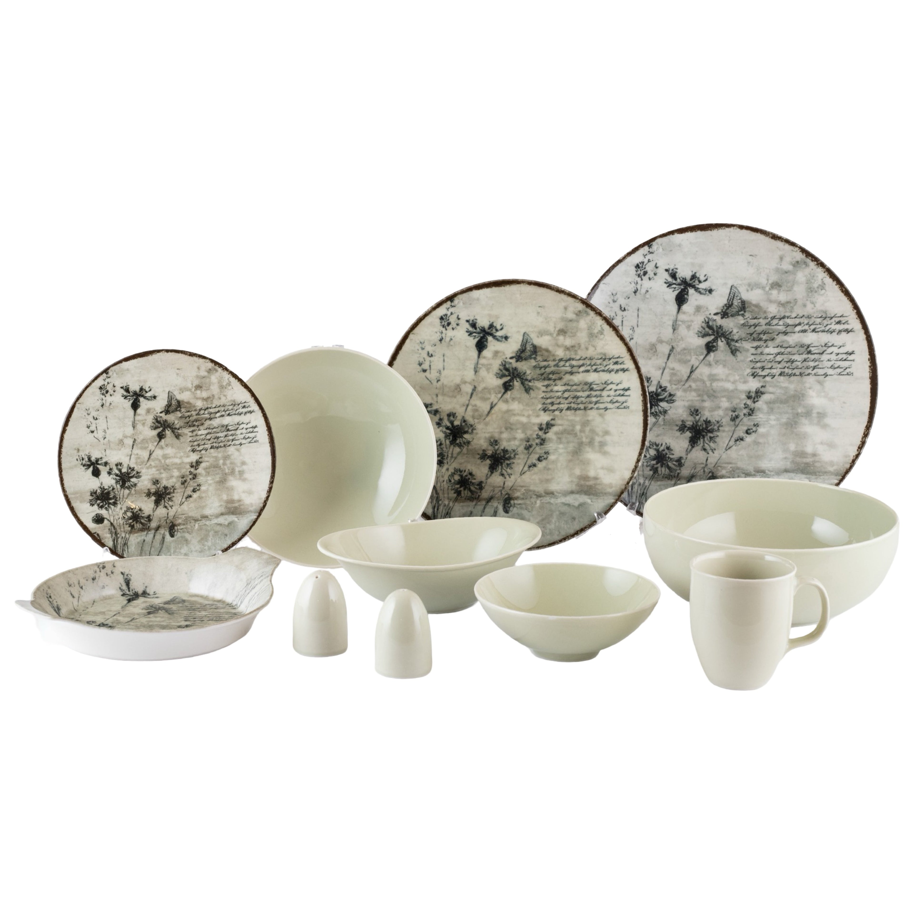 رويال ألفريدو طقم عشاء بورسلين 36 قطعة ديجيتال ابيض - CP -04