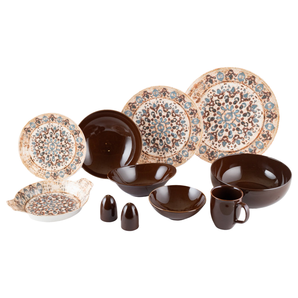 رويال ألفريدو طقم عشاء بورسلين 36 قطعة ديجيتال بنى - CP -07