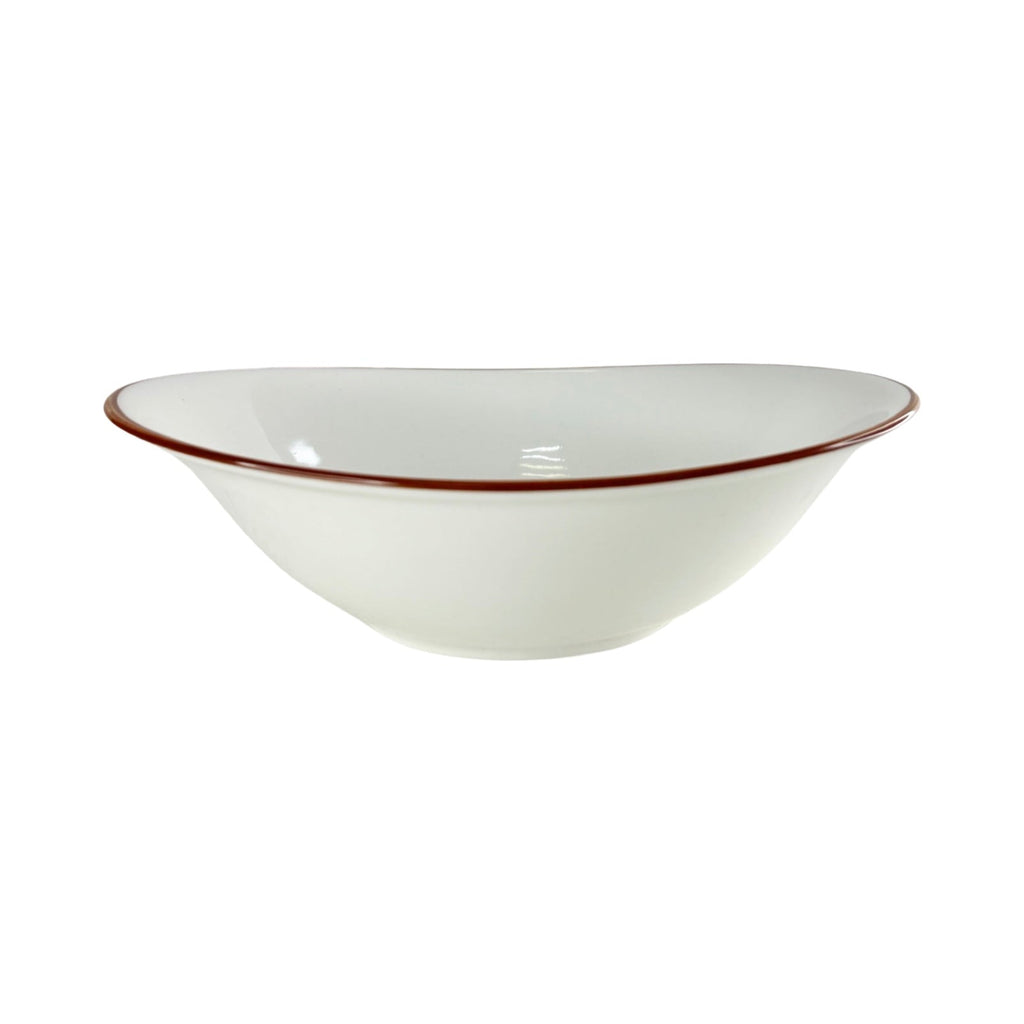 رويال ألفريدو طقم عشاء بورسلين 36 قطعة أبيض بخط بني - ORGANIC SHINY