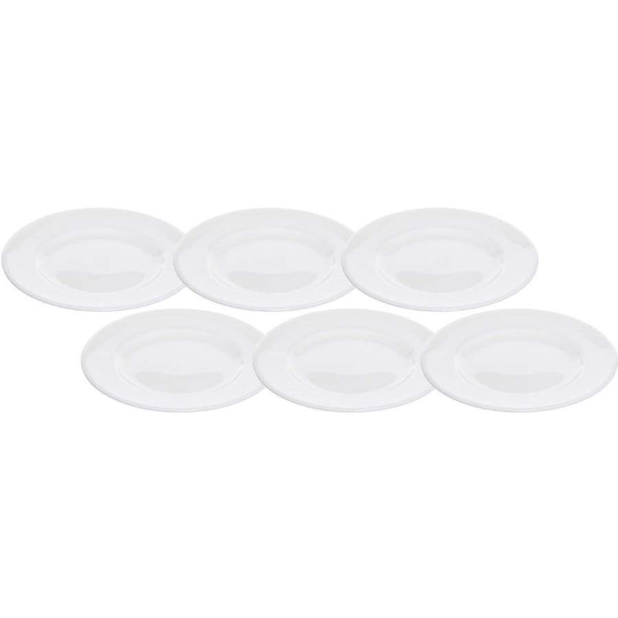 مايلر هانز بون شينا طقم أطباق عشاء مسطحة ٦ قطعة (٦ أطباق ٢٠٫٥ سم) أبيض - WHFPLATE205 Mailer Hanz Mailer Hanz